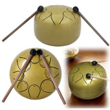 5 Inch Steel Tongue with Mallets and Carry Bag Hand Pan Drum Sound Heag Instruments for Yoga Meditation Unique Gift