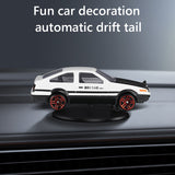 AE86 Alloy Mini Car Model Drift Rotating Turning Gyroscope Auto Interior Decorative Ornament Best Gifts for Christmas