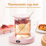 1pc, Smart 55°/131 ° F Thermostatic Heating Cup Mat, Coffee Cup For Heating Coffee, Beverages, Milk