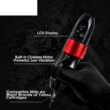 2400mAh Wireless Tattoo Machine Battery Rotary Pen Strong Coreless Motor with LCD Digital Display for Tatto Artist Body