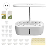 Smart Garden Hydroponics Growing System - 24W Full Spectrum 104 LED Desk with Water Pump Grow Light for Potted Plants