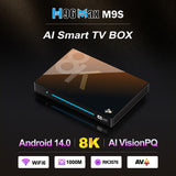 New H96 MAX M9S Android 14 AI TV RK3576 8GB 128GB 8K HD WIFI6 BT5.4 Media Player Set Top Box