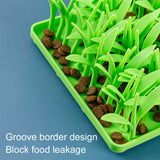 Snuffle With Grass Shape Slowing Feeding Intelligence Mat Silicone Interactive Feed Game Pad For Boredom Pet Product
