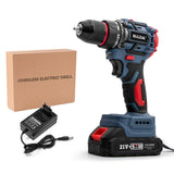 21V Brushless Electric Lithium Battery Rechargeable Wireless Screwdriver Home Cordless Drill Power Tool