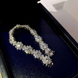 Women's Fashion Full Diamond Flower Bracelet