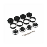 4Pcs Metal Beadlock Hub Wheel Rim and Rubber Tire for C14 C24 B14 B24 B36 MN D90 MN99S RC Car Upgrade Parts,2