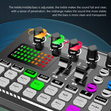 F998 Bluetooth-Compatible Sound Card Studio Record Phone Computer Live Audio Mixer PC Voice Mi Console Amplifier