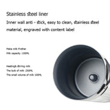 Automatic Frother, Stainless Steel, Milk Steamer, Electric Cap puccinator, Hot and Cold Coffee