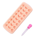 Cube Tray With Lid Stars Moons Love Hearts Shape 24 Cavity Silicone Safe Durable Whiskey Ice Ball Maker Kitchen