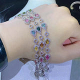 Natural Tourmaline Bracelet Candy Color Matching