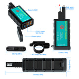 Motorcycle Dual Charger SAE to USB Adapter with On/OFF Switch Support QC3.0 PPS DCP FCP SCP AFC MTK PE For iPhone Samsung