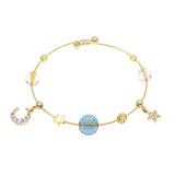 Moon Star Zircon Pendant Star Moon Bracelet