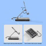 Mobile Bracket HUB Aluminum Alloy Docking Station Laptop Stand HDMI-Compatible Multiple Ports Hub 4K 60HZ 5Gbps Gigabit Ethernet