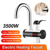 Electric Heater Tankless Instant Faucet Cold Hot Water with LED Display for Kitchen Bathroom