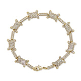 Full zircon wire bracelet