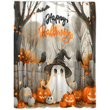 Cute Cartoon Ghost Shower Washable Halloween Curtain Polyester Fabric with Hoo for Bathroom Decor