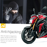 Steelmate 986E 1 Way Alarm System Remote Start Motorcycle Engine Immobilization with Mini Transmitter