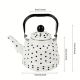 1Pc Enamel Tea Kettle Stainless Steel Teapot Stovetop Tea Kettle Coffee Pot Coffee Kettle Lovely Enamel Teapot For Loose Leaf Tea