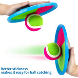 Toys Toss And Catch Set Games With Paddle 4 Ball For Kids Adults Outdoor Game