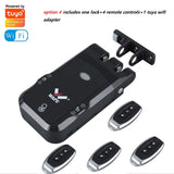 WF-026 cerradura inteligente de seguridad tuya wifi optional remote control invisible smart door lock keyless entry home