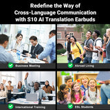 Learning hine, electronic earbuds, professional language dictionary, two-way instant translation device