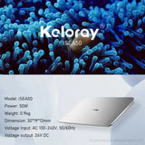 Keloray-Fanless Marine LED Aquarium Light, Full Spectrum, Bluetooth App, Programável, Coral Reef, Tanque De Peixes, ISEA50, 50W