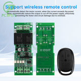 DC12/24V Brush Motor Driver Controller Forward Reverse Module 433Mhz Wireless Remote Control Board overcurren/Blocking Stop 1-8A