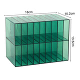 Marker Holder Mark Acrylic Double Layer Pen Storage Box with 18 Compartments for Desktop Organization