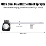 Bathroom Hygienic Shower Double Nozzle Bidet Feminine Toilet Water Spray Cold and Hot Water Toilet Bidet Self Cleaning