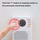 FM Radio 50-108MHz Stereo Mini Radio Speaker Support Power off Memory 2 Power Supply Modes with LED Display Soft Antenna