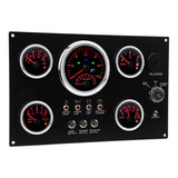 Marine Gauge Cluster Panel Red LED IP67 Waterproof UV Resistant Voltage Display 0 To 120MPH Digital Gauge Cluster Set 0 To 5bar