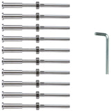 40Pcs Invisible Turnbuckle Hand Swage Threaded Stud Hex Head Fitting Receiver Terminal For 1/8 Inch Cable Raig