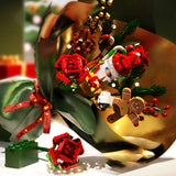 New Christmas Romantic Bouquet With Music Diy Building Bloc Educational Assembly Toys For Xmas Gifts
