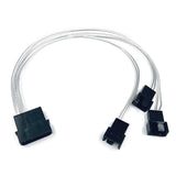 1 For 4 12v Pc Case Fan Power Adapter Cable 4-pin Molex To 4 X 3/4 Pin Pmw