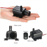 Decdeal Ultra-quiet Mini USB DC5V 4.8W 300L/H Lift 300cm Brushless Water Pump Waterproof Fountain with Flow Adjustment Function