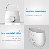 Baby Bottles Food Heater Steam Sterilizer 5-Minute Fast Warming Precise Temperature Control Double Milk Warmer