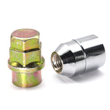 4 Lock 1 key M12x1.5 Wheel Locks Lug Anti Theft For Toyota Honda for Acura US Tyre Chrome Locking Nuts 4+1