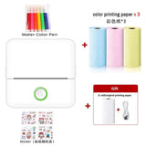 Mini Thermal Printer Wireless Bluetooth 4.0 200dpi Photo Label Memo List Printing with USB Cable Imprimante Portable