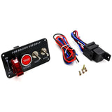 Carbon Fiber Racing Car 12V Ignition Panel Rally Engine Start Red LED Toggle Switch with Cover and Indicator Light