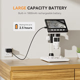 Coin 4.3" LCD Digital Microscope 1000x IPS Screen 8 LED Lights PC View Windows Compatible With 32GB SD Card