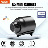 HD 1080P X5 Mini WiFi Ca era IR Night Vision Motion Detection Wide Angle IP Cameras Home Security Camcorders 2.4G WIFI