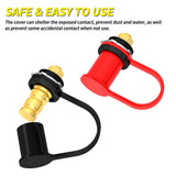 Charger 3/8" Stud Remote Terminals with Cap M10 Battery Jump Post for Auto Truck Boat ATV Can-am