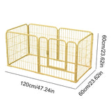 6 Panels Heavy Duty Dog Puppy Foldable Metal Barrier Playpen Pet Security Fence Iron Exercise Kennel House Accessories