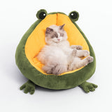 Pet Cat Dog Bed House For Cats Indoor Warm Frog Small Dog Sleep Mat Kitten Kennel Beds Soft Kitten Sleep Mats