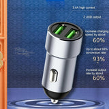 3.4A Fast Charging Adapter Metal Car Safe Auto Charger For Daily Life Business Trip