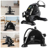 Mini Arm and Leg Anti Slip Peddler Exercise Bike Adjustable Portable Pedal Trainer LCD Display for Seniors