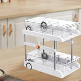 Bathroom Under Cabinet Organizer Shelf With Dividers Multifunctional For Office Removable Drawer Height Adjustable 205-41cm