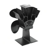 4 Blade Heat Powered Stove Fan Mini Fireplace Fan Log Wood Burner Eco-Fan Quiet Fireplace Fan Heater Efficient Heat Distribution