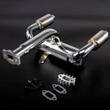 CNC Metal 2X Twin Exhaust Pipe with Muffler for 1/5 HPI Rovan Ba 5B 5T 5SC RC