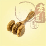 Sandalwood three-wheeled hand back, leg, abdomen, fiess camphor wood massager, wooden roller massage